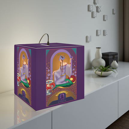 February & Amethyst Zodiac Light Cube Lamp