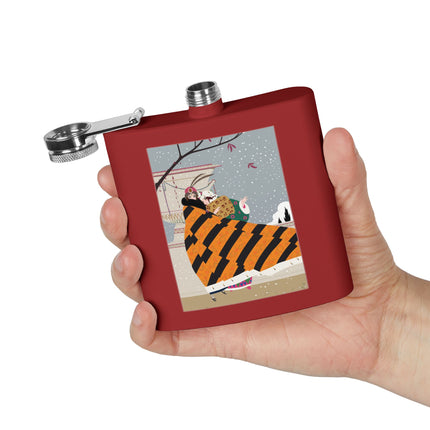 Snowfall Courtesan Flask – Whimsical Winter Elegance