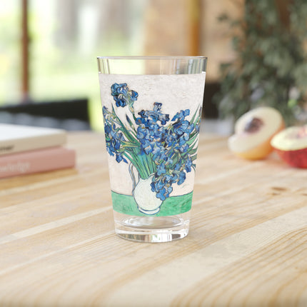 Irises by Vincent Van Gogh Glass, 16oz
