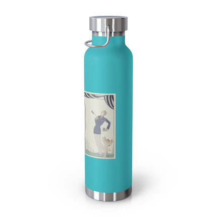 Visez au coeur, belles dames! by George Barbier Copper Vacuum Insulated Bottle, 22oz