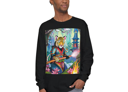 Cyberpunk Leopard Garment-dyed Long Sleeve T-Shirt