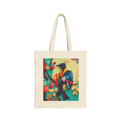 Curious Crow Cotton Canvas Tote Bag