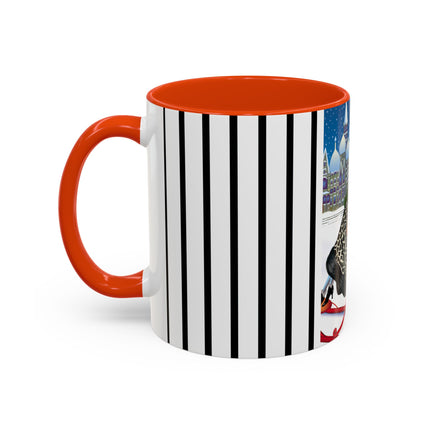 Elegant Winter Woman in Sleigh Colorful Mugs (11oz, 15oz)
