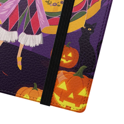 🎭🌹 The Harlequin Rose Masquerade Flip Case – Theatrical Halloween Romance