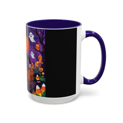 🎃🏮 The Pumpkin Gentleman's Moonlit Stroll Colorful Mug – Whimsical Halloween Charm