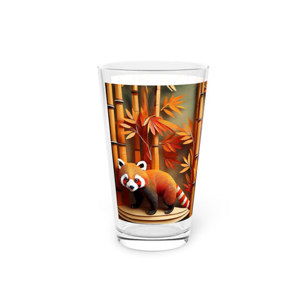 Red Panda at an Autumn Bamboo Grove Glass, 16oz