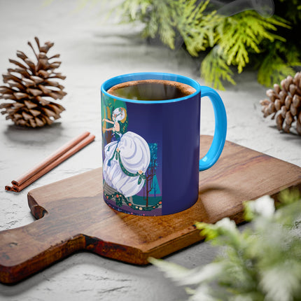Moonlit Garden Waltz Colorful Mug (11oz, 15oz) – Rococo Romance, Garden Elegance & Enchanted Dance