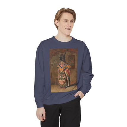 A Buddhist Lama by Vasily Vereshchagin Garment-Dyed Sweatshirt