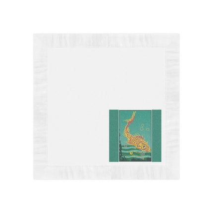 Golden Serenity White Coined Napkins
