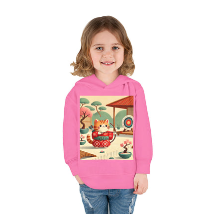 Archer Kitten in the Zen Garden Toddler Pullover Fleece Hoodie