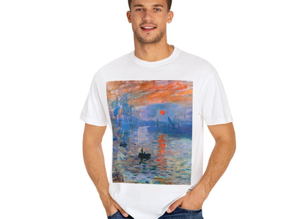 Sunrise by Claude Monet Unisex Garment-Dyed T-shirt