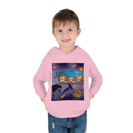 Whimsical Halloween Mischief Toddler Pullover Fleece Hoodie