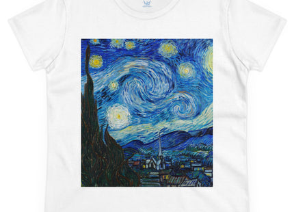 The Starry Night by Vincent Van Gogh Women's Midweight Cotton Tee