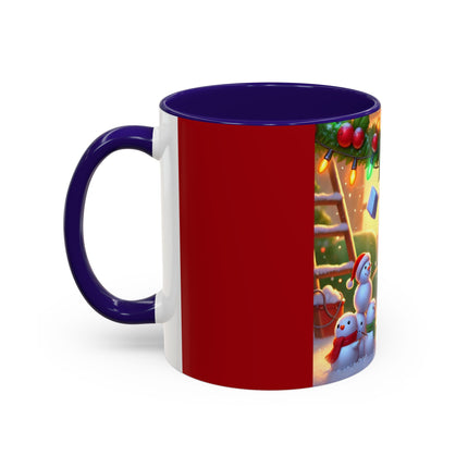 Naughty or Nice Kitten Christmas Colorful Mugs (11oz, 15oz)
