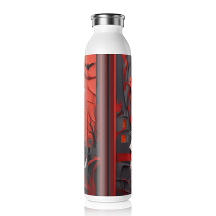 Halloween Night Scene Slim Water Bottle