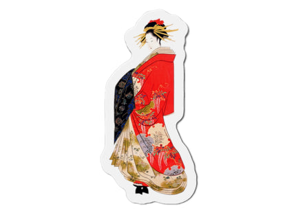 Japanese Woman by Hosoda Eishi Die-Cut Magnets (5 Sizes)