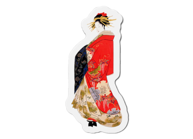 Japanese Woman by Hosoda Eishi Die-Cut Magnets (5 Sizes)