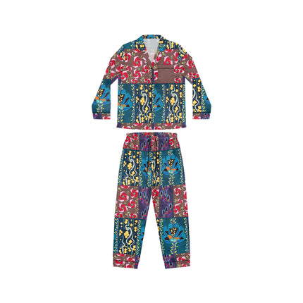 Floral Pattern by Emile-Alain Séguy Women's Satin Pajamas (AOP)