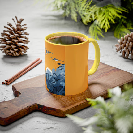 Falcon Mistress Colorful Mugs – Art Deco Majesty & Mythic Freedom