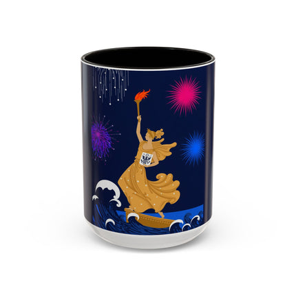 Liberty's Triumph Colorful Mugs – Art Deco Glory & Triumphant Spirit