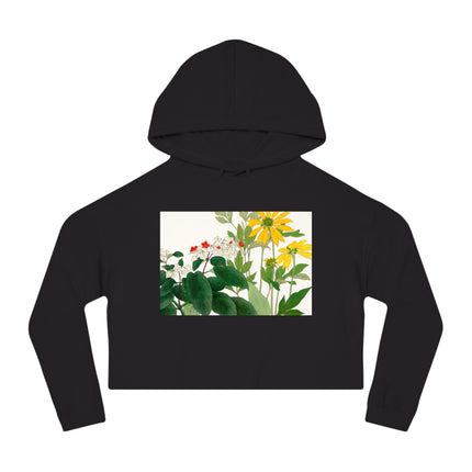 Clerodendrum & Rudbeckia by Tanigami Kônan Women’s Cropped Hooded Sweatshirt