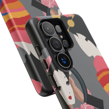 Geisha Mirror Phone Case – Elegant Reflection & Timeless Beauty