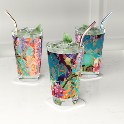 Golden Wisteria Symphony Glass, 16oz