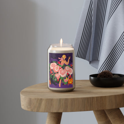 🌹🎃 The Lady Of The Haunted Rose Garden Scented Soy Candle – Romantic Halloween Charm