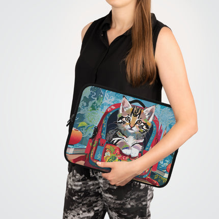 Whiskered Wanderings Laptop Sleeve