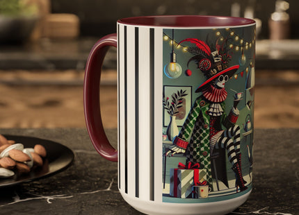 Whimsical Christmas Tea Party Colorful Mugs (11oz, 15oz)