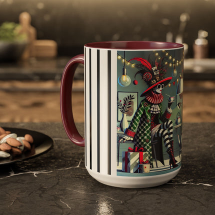 Whimsical Christmas Tea Party Colorful Mugs (11oz, 15oz)