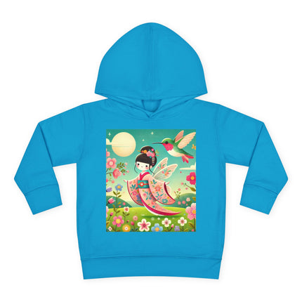 Geisha Fairy and the Hummingbird Blossom Toddler Pullover Fleece Hoodie