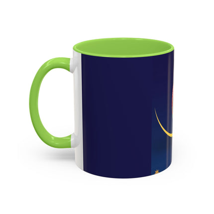 Moonlit Reflections Colorful Mug (11oz, 15oz) – Celestial Elegance, Art Deco Beauty & Dreamy Style