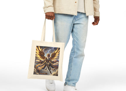 Valkyrie Descending Through Storm Cotton Canvas Tote Bag