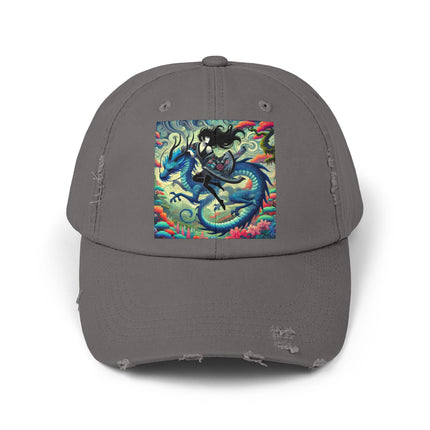 Mystic Guardian of the Sky Unisex Distressed Cap