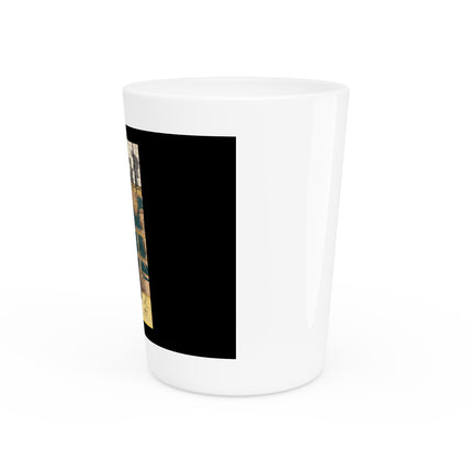 Japanese woman woodcut print by Kikukawa Eizan Ceramic Shot Glass