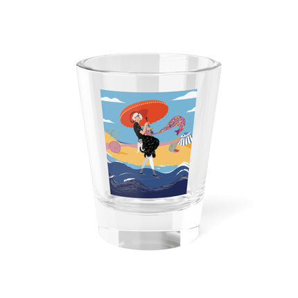 Beachside Promenade Shot Glass – Chic Summer Stroll & Coastal Glamour