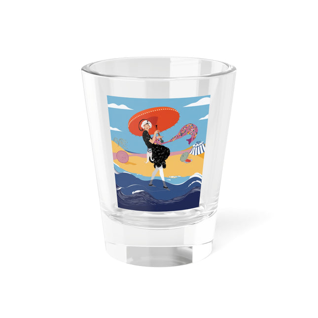 Beachside Promenade Shot Glass – Chic Summer Stroll & Coastal Glamour