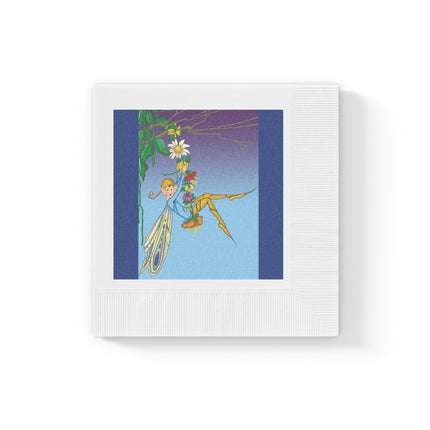 A Fairy's Delight White Coined Napkins
