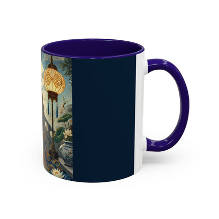 Moonlit Bridge Gentleman Colorful Mug – Imperial Serenity & Moonlit Harmony