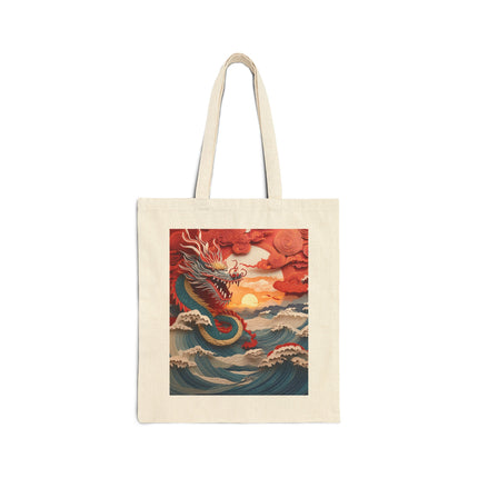 Emergence of the Dragon Cotton Canvas Tote Bag