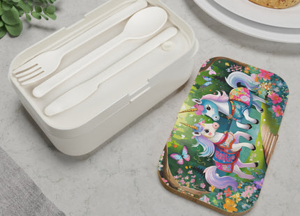 Baby Unicorns and Fluttering Butterflies Bento Lunch Box