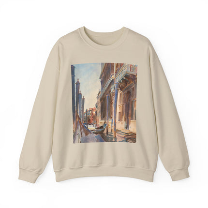 Gondola Moorings on the Grand Canal by John Singer Sargent Heavy Blend™ Crewneck Sweatshirt