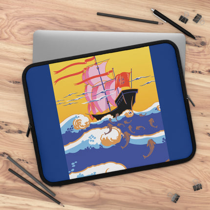 Golden Seas and Whimsical Dreams Laptop Sleeve