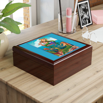 Three Mermaids with Strings of Pearls by Carlo Chiostri Jewelry Box