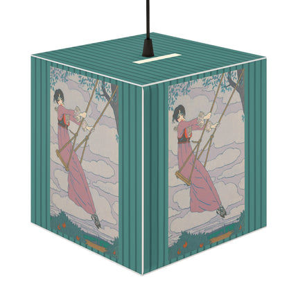 La balançoire by Georges Lepape Light Cube Lamp