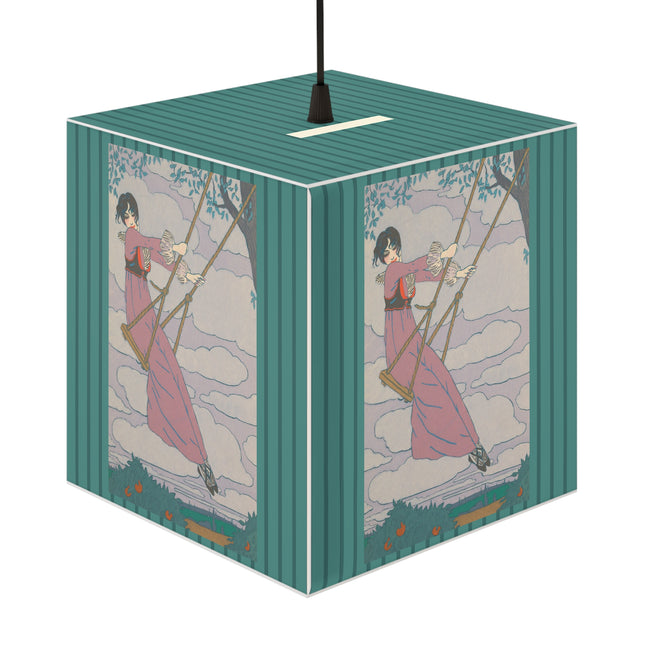 La balançoire by Georges Lepape Light Cube Lamp