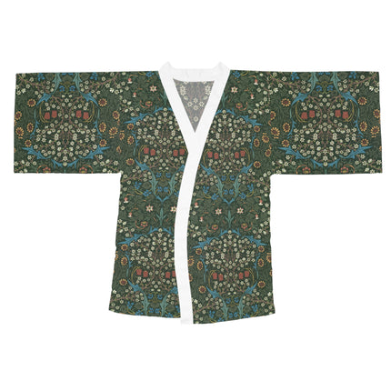 Blackthorn by William Morris Long Sleeve Kimono Robe (AOP)