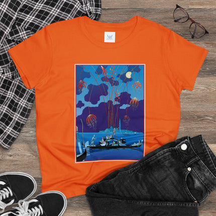 Fireworks in Venice by George Barbier Women's Midweight Cotton Tee