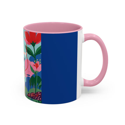 The Lady Of The Scarlet Bow Colorful Mugs – Art Deco Botanical Archer Elegance